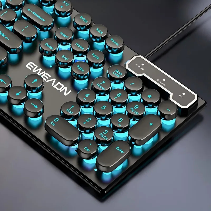 Gaming Keyboard Wireless - Ретро-панк набор клавиатуры и мыши с