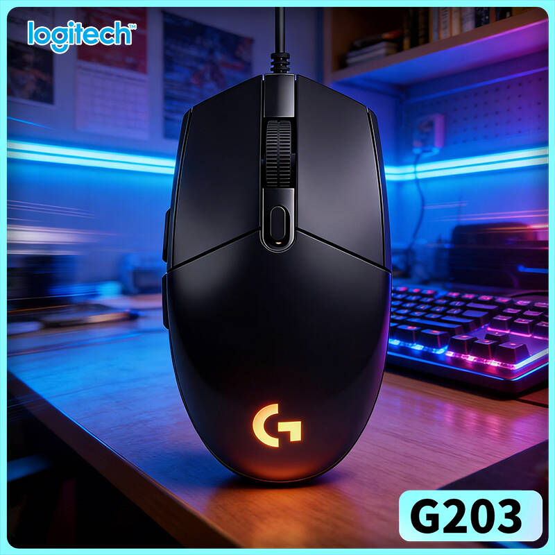 Logitech Mouse G203 - Проводная игровая мышь Logitech G203 LIGHTSYNC,