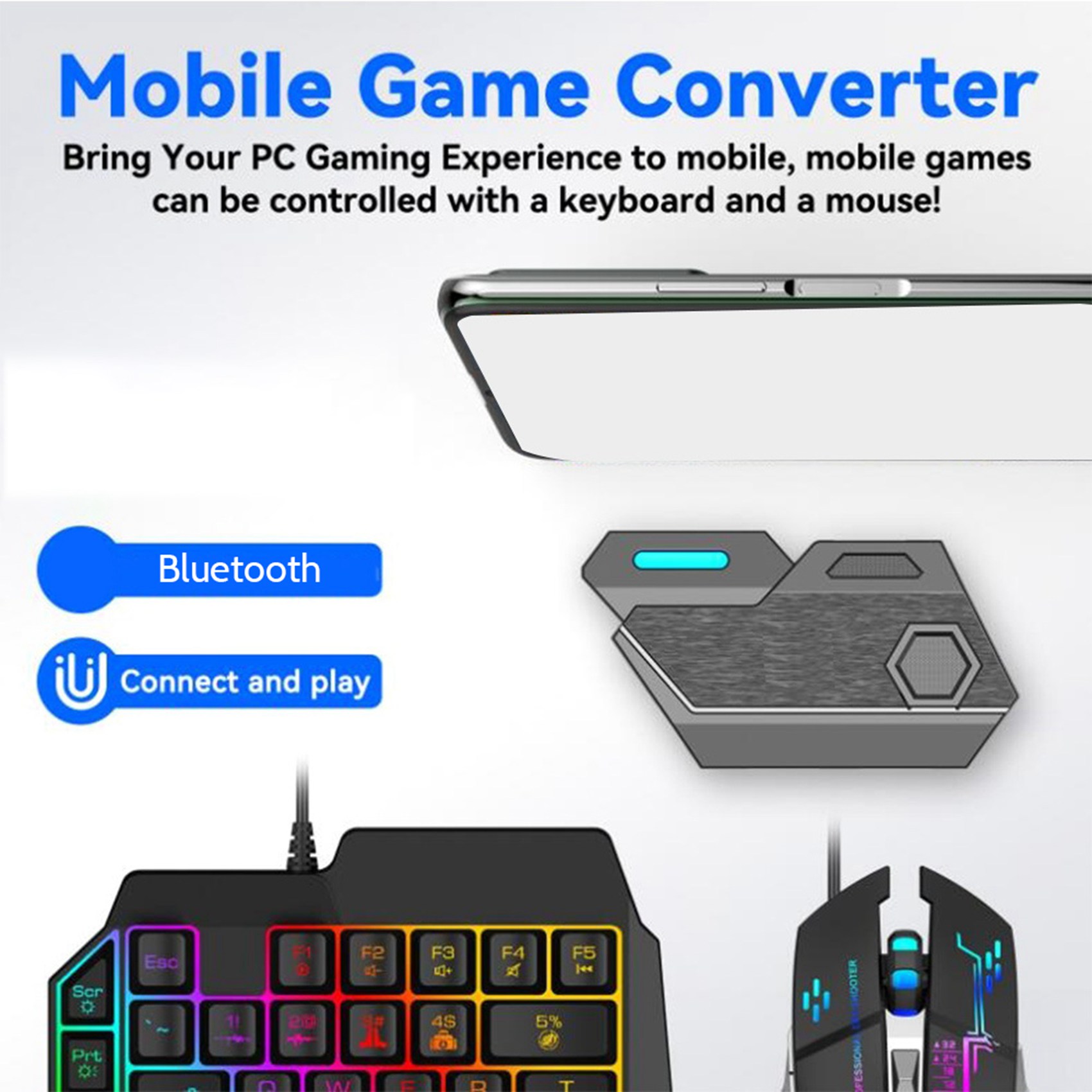 ONNL Геймпад Мобильный контрол – обзор и цена Gaming Keyboard And Mouse Converter For Mobile