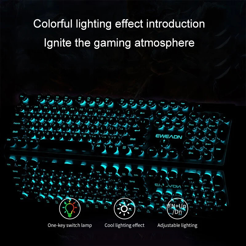 Ретро-панк набор клавиатуры и  – обзор и цена Gaming Keyboard Wireless
