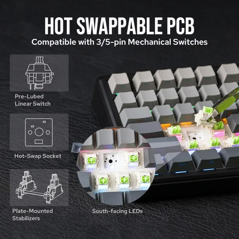 Механическая клавиатура AULA F – обзор и цена Gaming Keyboard Wireless
