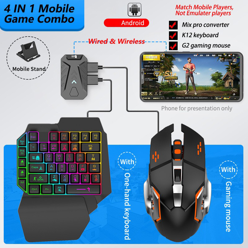 Конвертер мобильных игр, компл – обзор и цена Gaming Keyboard And Mouse Converter For Mobile