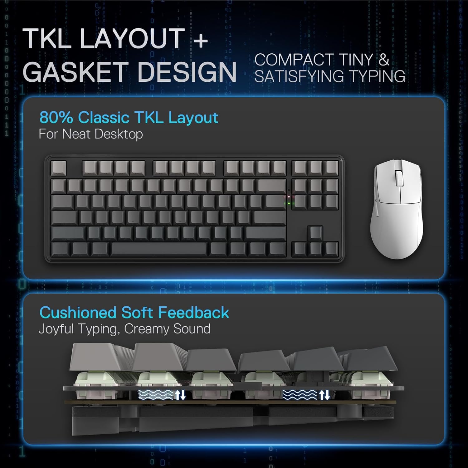 Redragon K707 PRO GB, 80% прок – обзор и цена Gaming Keyboard No Noise
